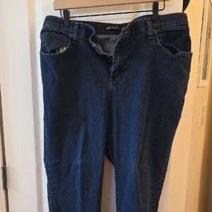 Lee Straight Leg Jeans in Dark Indigo Blue 18petite